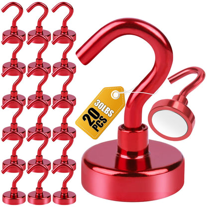 DIYMAG Magnetic Hooks 20pcs 30lbs+ Cruise Essentials 2026 Magnet Hook