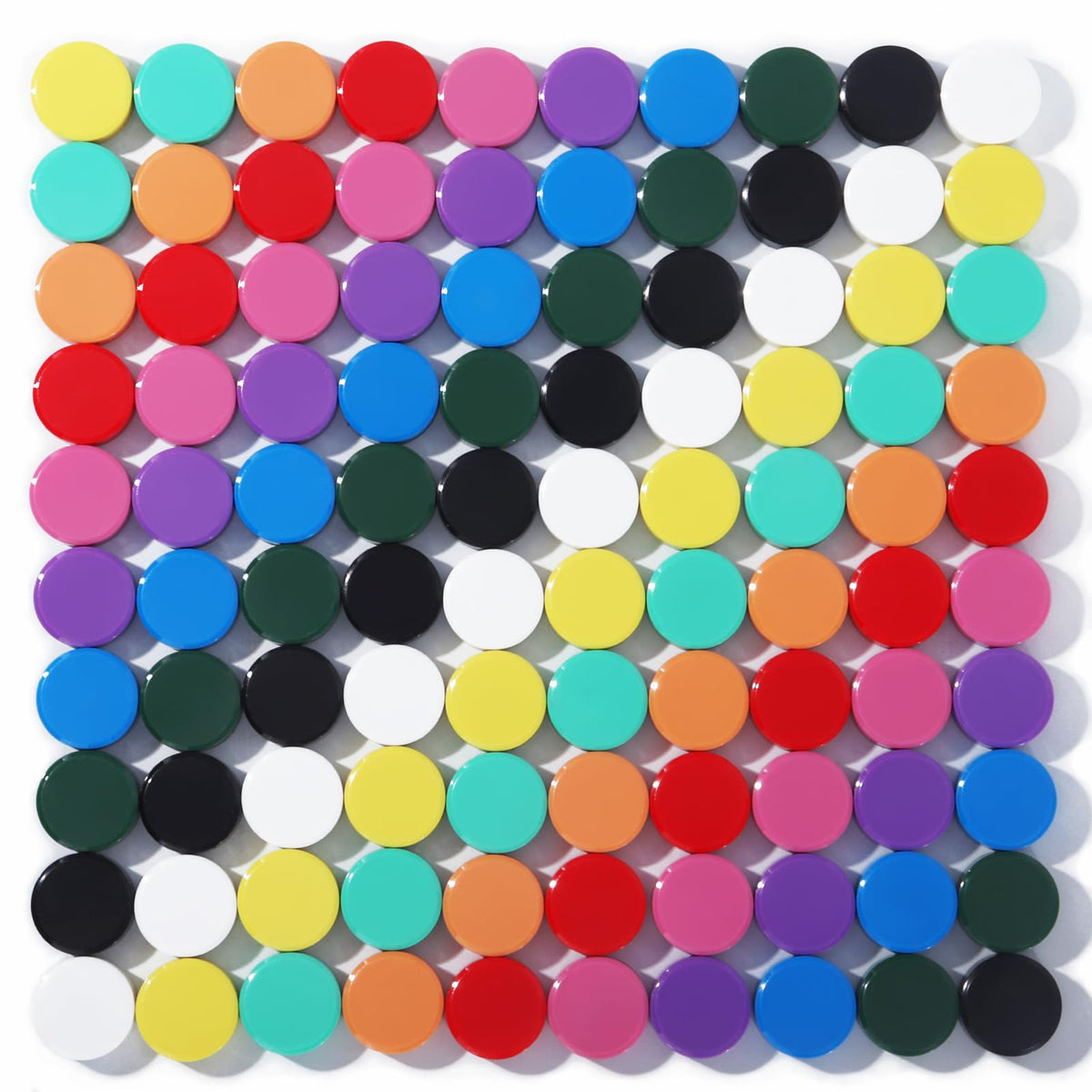 Fridge Magnets, 20PCS 10 Colors Mini Round Heavy Duty for Whiteboard