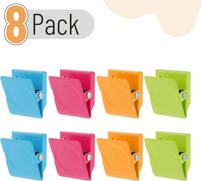 Mr. Pen- Magnetic Clips, 8 pcs, Assorted Color, 1.2”, Metal Clips
