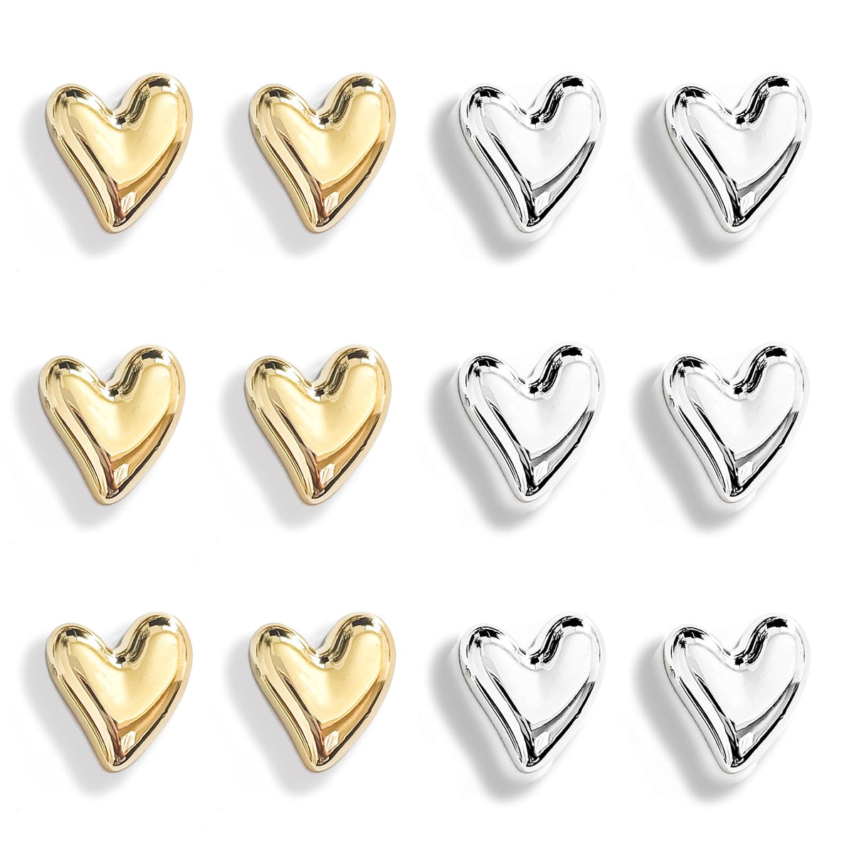 12PCS Refrigerator Magnets Gold Magnets for Fridge 0.83in Small