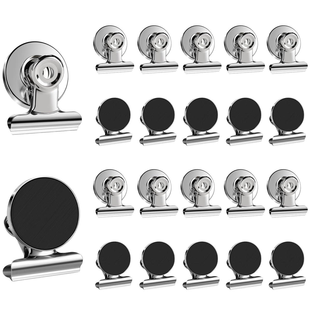 DIYMAG Magnetic Clips,20pack Fridge Refrigerator Magnets for Photos Holders
