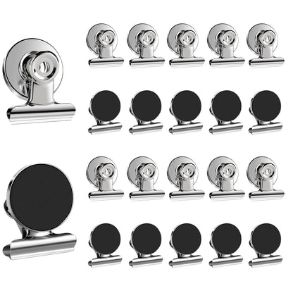 DIYMAG Magnetic Clips,20pack Fridge Refrigerator Magnets for Photos Holders