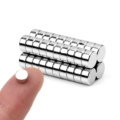 60pcs Small Magnets,Round for Refrigerator , Cylinder, Fridge , Office , Whiteboard , Durable Little Miniature Tiny Mini for Crafts