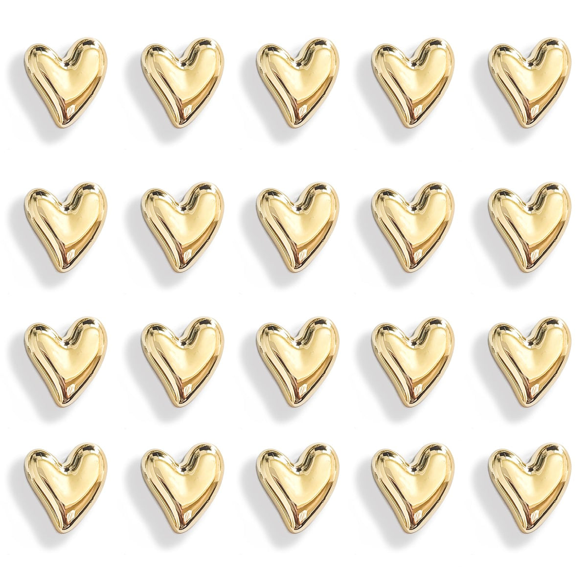 12PCS Refrigerator Magnets Gold Magnets for Fridge 0.83in Small