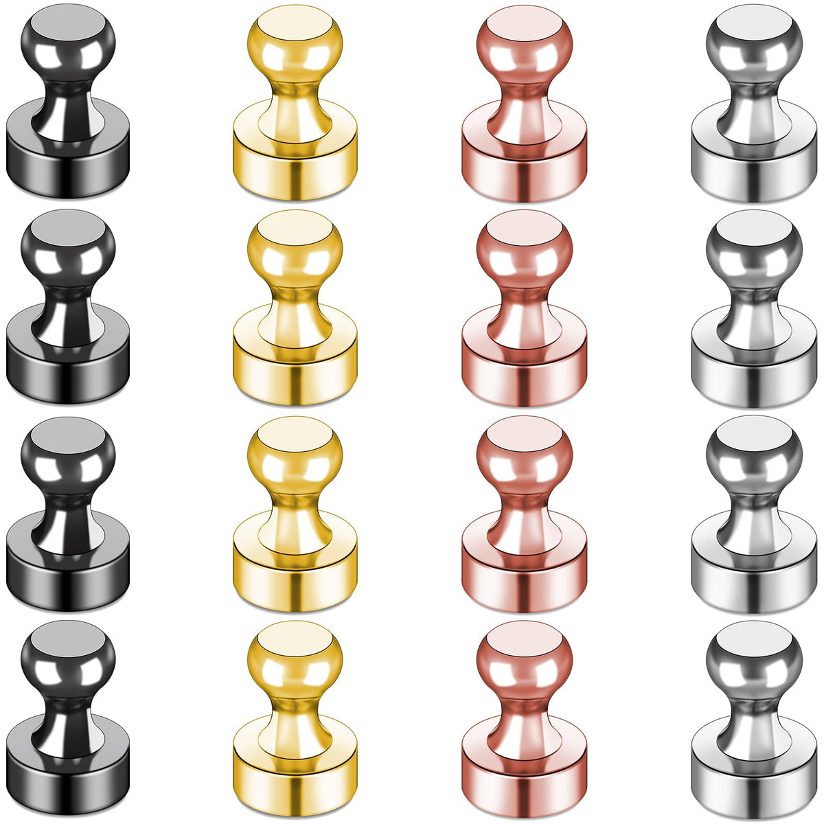 LOVIMAG Fridge Magnets 20 Pack Magnet Refrigerator Locker Whiteboard Gold