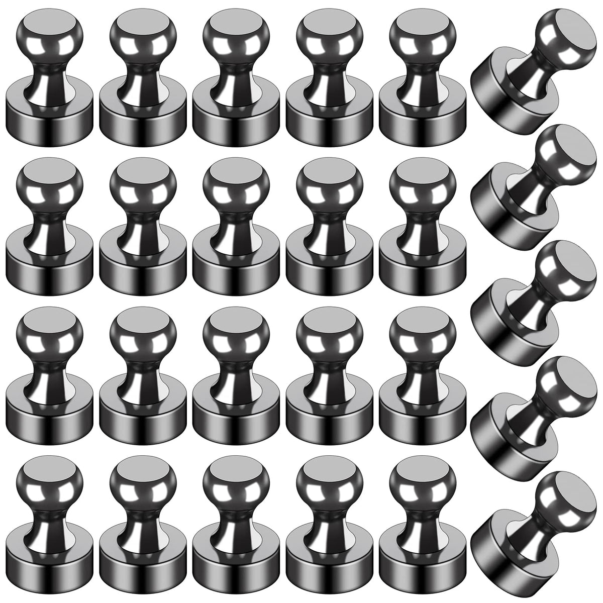 LOVIMAG Fridge Magnets 12 Pack Magnet Refrigerator Locker Whiteboard Silver