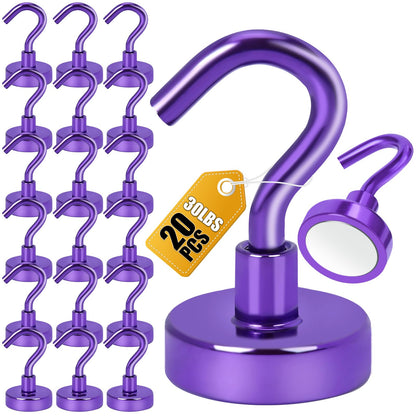 DIYMAG Magnetic Hooks 20pcs 30lbs+ Cruise Essentials 2026 Magnet Hook