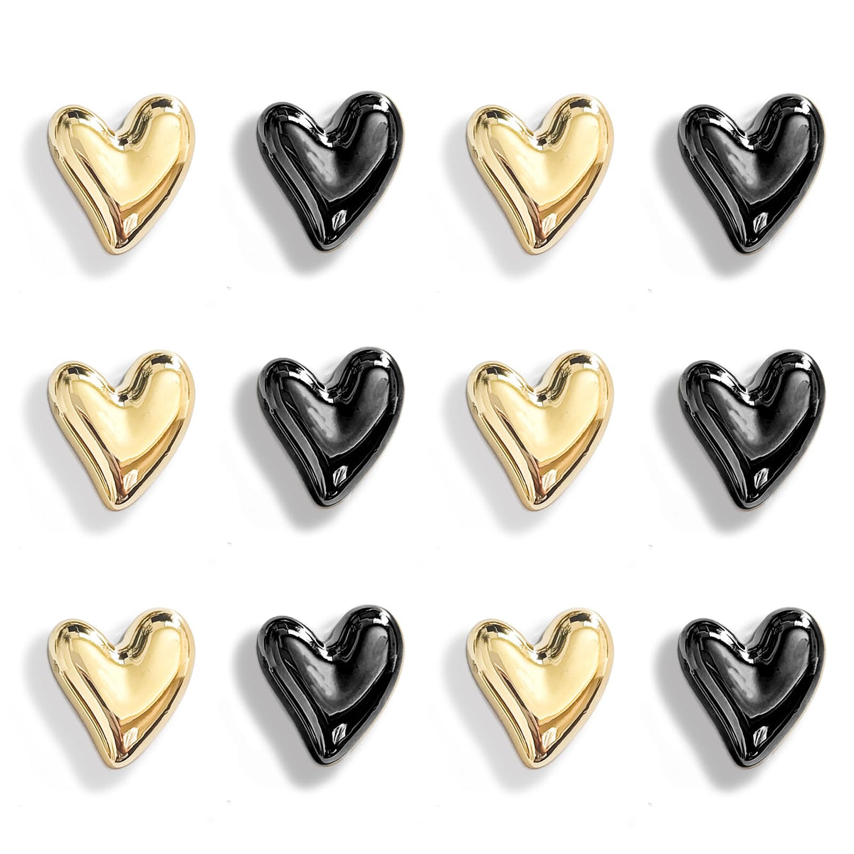 12PCS Refrigerator Magnets Gold Magnets for Fridge 0.83in Small