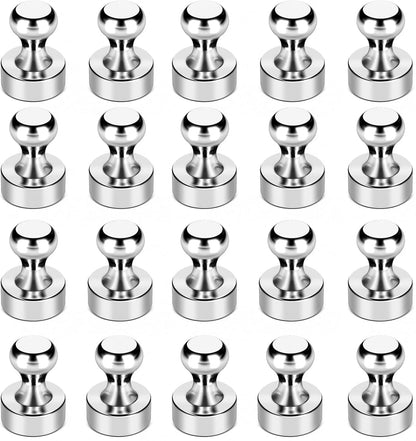 LOVIMAG Fridge Magnets 12 Pack Magnet Refrigerator Locker Whiteboard Silver