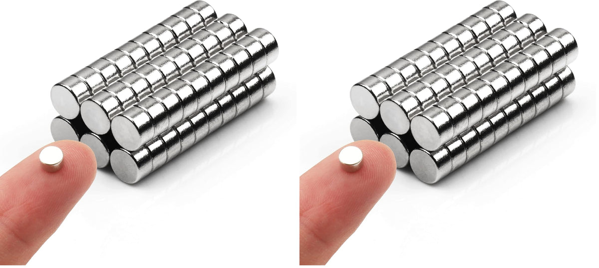 60pcs Small Magnets,Round for Refrigerator , Cylinder, Fridge , Office , Whiteboard , Durable Little Miniature Tiny Mini for Crafts