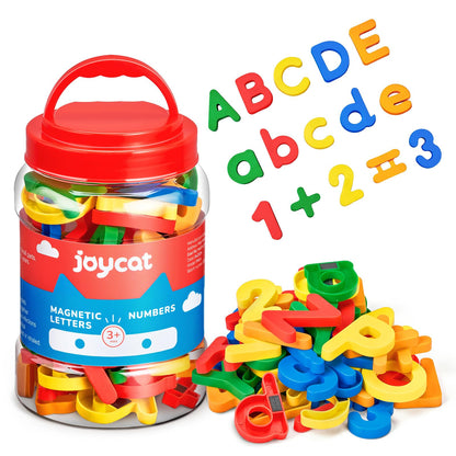 JoyCat Magnetic Letters Numbers Alphabet ABC 123 Fridge Magnets, 78 Pcs