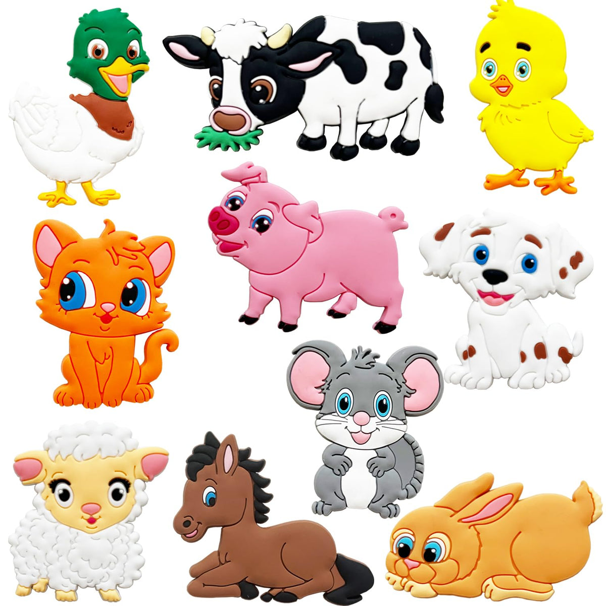 Fridge Magnets for Toddlers Wild Animal - Refrigerator Magnets for Kids - Large Cute Soft Full Back Magnetic Animals for Fridge - Toddler Magnets for Refrigerator - Rubber Big Size Kid Magnet Toys