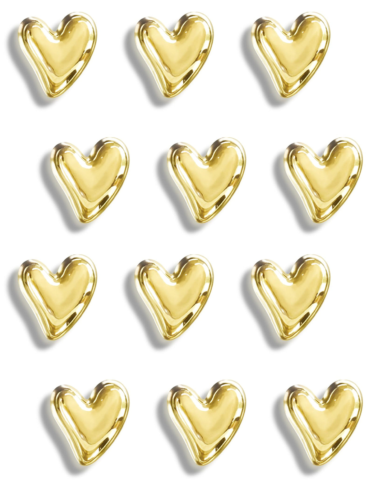 Mymazn 12Pcs Cute Fridge Magnets, Refrigerator Magnets, Heart