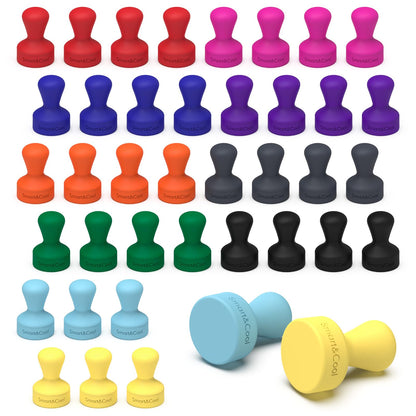 SMART&COOL Silicone Anti Scratch Refrigerator Magnets, 20 Pack