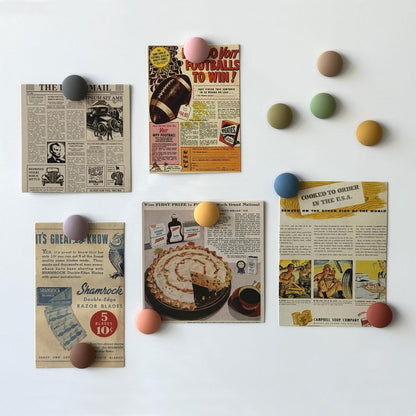 12PCS Strong Colorful Decorative Cute Matte Fridge Magnets