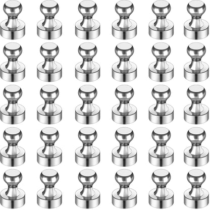 LOVIMAG Fridge Magnets 20 Pack Magnet Refrigerator Locker Whiteboard Silver