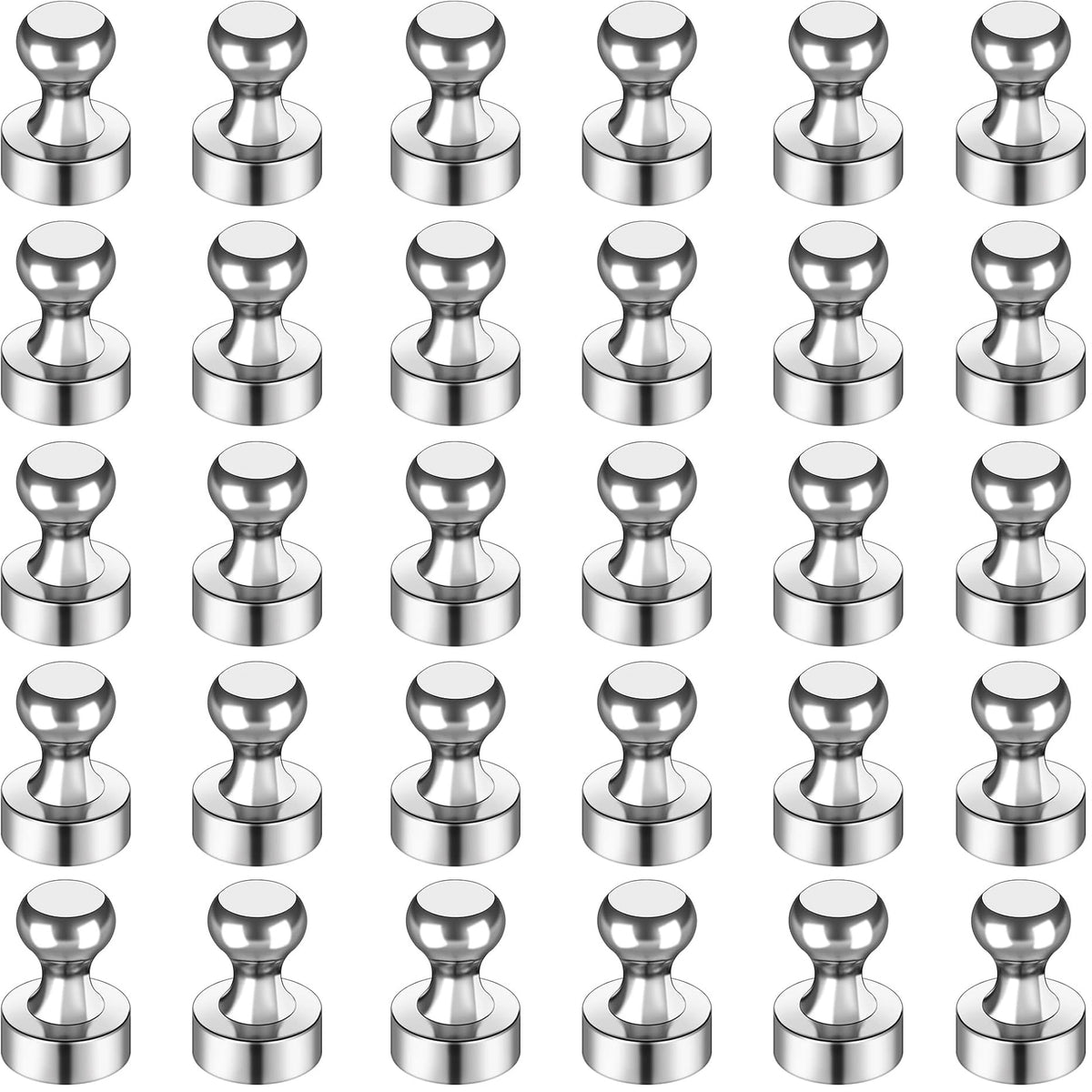 LOVIMAG Fridge Magnets 12 Pack Magnet Refrigerator Locker Whiteboard Silver