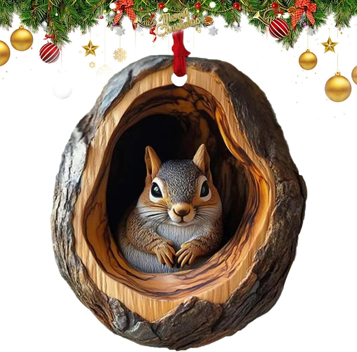 Animal Christmas Ornaments 2025,Forest Animal Christmas Ornaments,Squirrels Ornaments for Christmas Tree, Personalized Christmas Ornament Gift Ideas (Squirrels)(Not 3D)