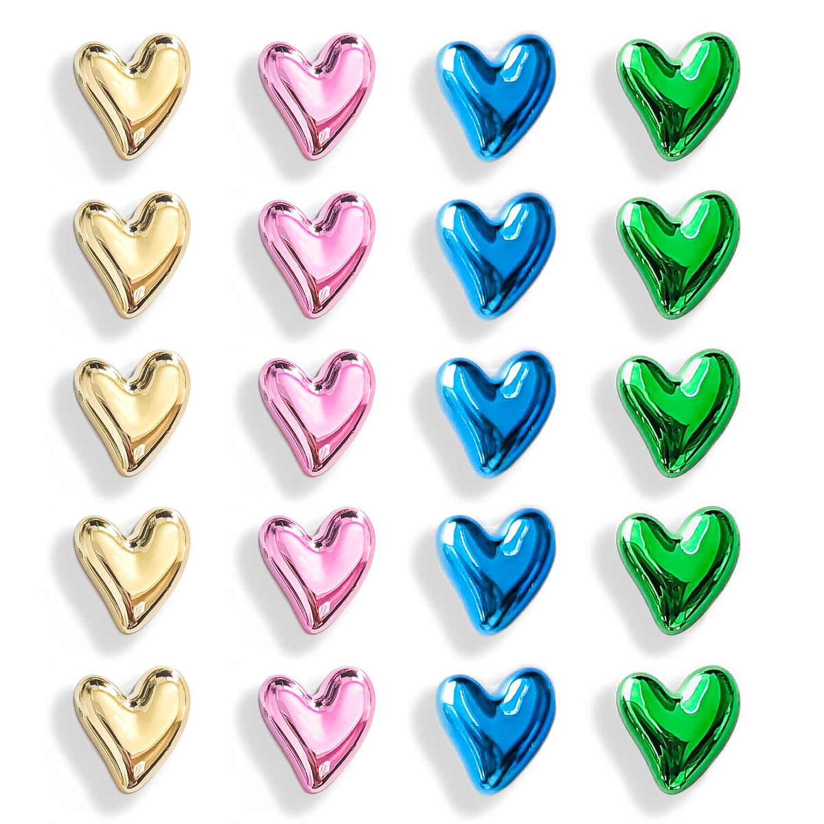 12PCS Refrigerator Magnets Gold Magnets for Fridge 0.83in Small