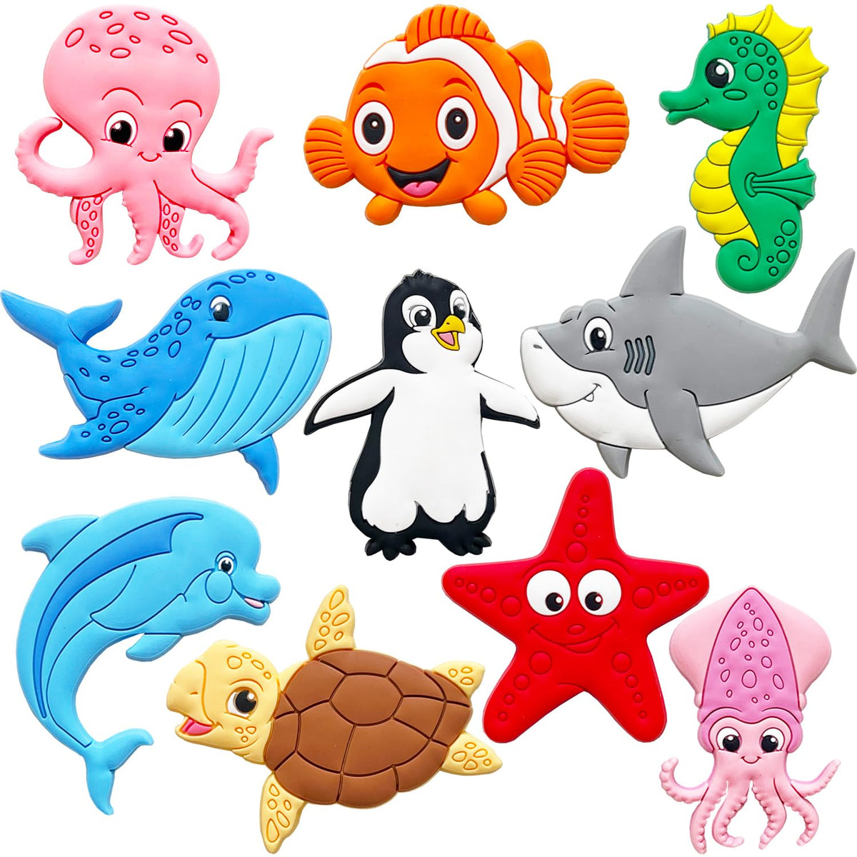 Fridge Magnets for Toddlers Wild Animal - Refrigerator Magnets for Kids - Large Cute Soft Full Back Magnetic Animals for Fridge - Toddler Magnets for Refrigerator - Rubber Big Size Kid Magnet Toys