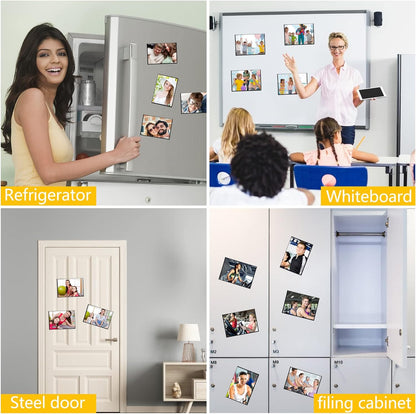 YixangDD 15 Pack Magnetic Picture Frames for Refrigerator, 4x6 Inch, Black