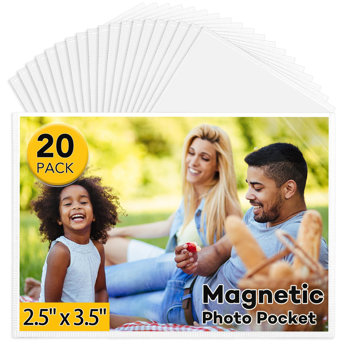 YixangDD 15 Pack Magnetic Picture Frames for Refrigerator, 4x6 Inch, Black