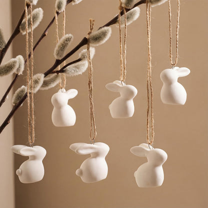 Rtteri 6 Pcs Mini Christmas Dove Ornaments for Tree Turtle Dove Decorations