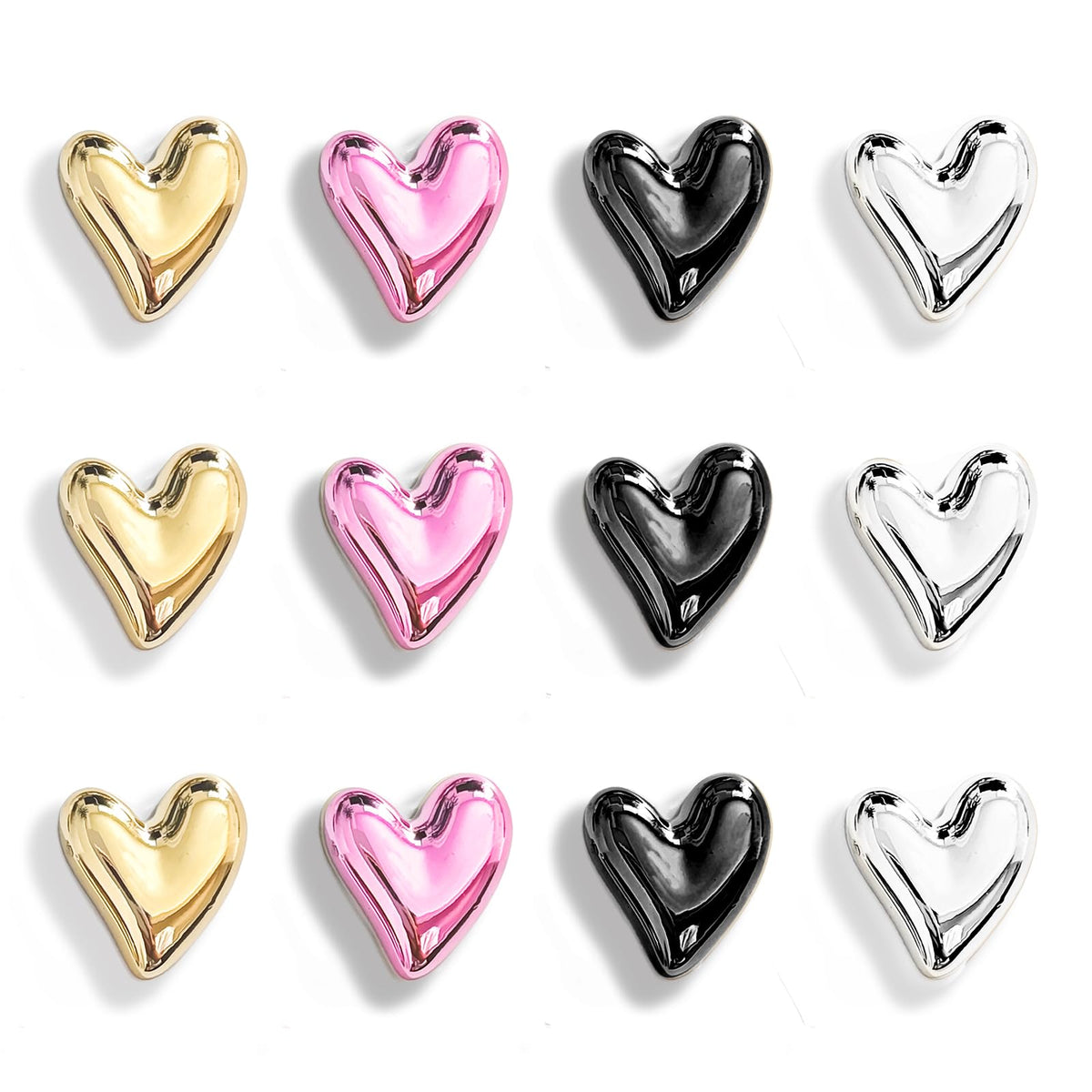 12PCS Refrigerator Magnets Gold Magnets for Fridge 0.83in Small