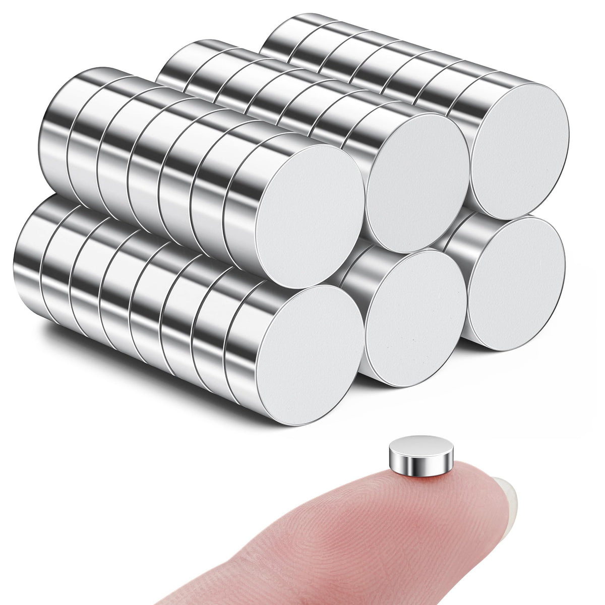SMARTAKE 45 Pcs Refrigerator Magnets, 10x2.6mm Small Fridge Magnets, Gold