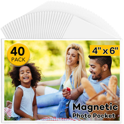 YixangDD 15 Pack Magnetic Picture Frames for Refrigerator, 4x6 Inch, Black