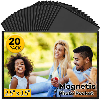 YixangDD 15 Pack Magnetic Picture Frames for Refrigerator, 4x6 Inch, Black