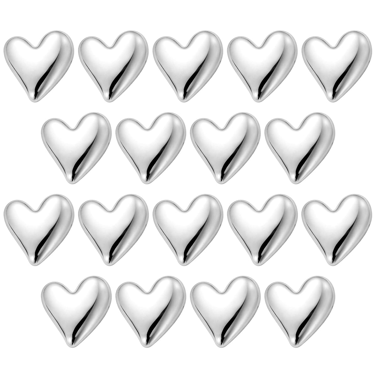 18 Pcs Heart Fridge Magnets for Refrigerator Locker Whiteboard Decor, Gold