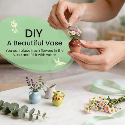 8 Pcs Cute Mini Vase Magnets for Fridge, Funny Plant Decorative Magnets