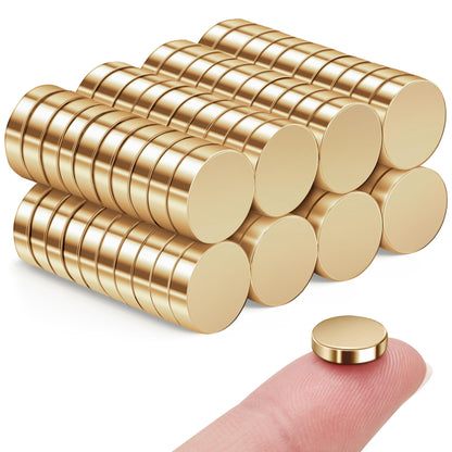 SMARTAKE 45 Pcs Refrigerator Magnets, 10x2.6mm Small Fridge Magnets, Silver