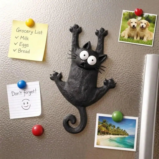 Funny Hanging Cat Refrigerator Magnet, Cute Magnetic Fridge Decor, Kitchen Gift, cat fridge magnet, hanging cat magnet, funny fridge magnet, cute kitchen decor, magnetic cat ornament, cat lover gift, novelty fridge magnet, refrigerator magnet for kitchen
