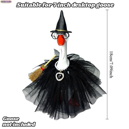 Whimsical Mini Goose Shape Decorative Outfit Set (Goose Not Included) - Unisex Polyester Desk Trinkets, Resin Figurines, Statues & Bobbleheads, Office Ornament, Holiday Gift, Fashion Accessory Set, Sohochic