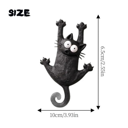 Funny Hanging Cat Refrigerator Magnet, Cute Magnetic Fridge Decor, Kitchen Gift, cat fridge magnet, hanging cat magnet, funny fridge magnet, cute kitchen decor, magnetic cat ornament, cat lover gift, novelty fridge magnet, refrigerator magnet for kitchen