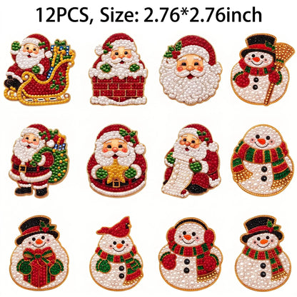 Christmas Fridge Magnet - 2.76x2.76" Festive Home & Kitchen Refrigerator Decor, Holiday Gift (Home & Festive Party Supplies)