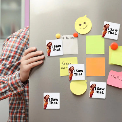 8/10/20/30Pcs Funny Jesus Fridge Magnet Jesus I Saw that Refrigerator Magnet Sticker for Kitchen Office Whiteboard Locker  Prefect for Family Friend Christmas Gift Thanksgiving Gift Home Decor