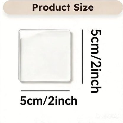 10-Pack 2"x2" Adhesive-Backed DIY Magnetic Refrigerator Magnets Set - Square Photo Frames for Crafts, Kitchen, Gift Use (Set Refrigerator Magnets for Home Decor), Acrylic