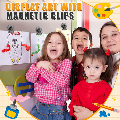 Grtard 12 Pack Magnetic Clips, Fridge Magnets Refrigerator Magnets