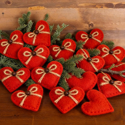 HunnmingRe 24 Pcs Fall Ornaments 3D Felt Maple Leaf Ornaments 3.15 Inch