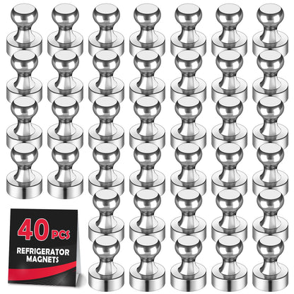 LOVIMAG Fridge Magnets 12 Pack Magnet Refrigerator Locker Whiteboard Silver