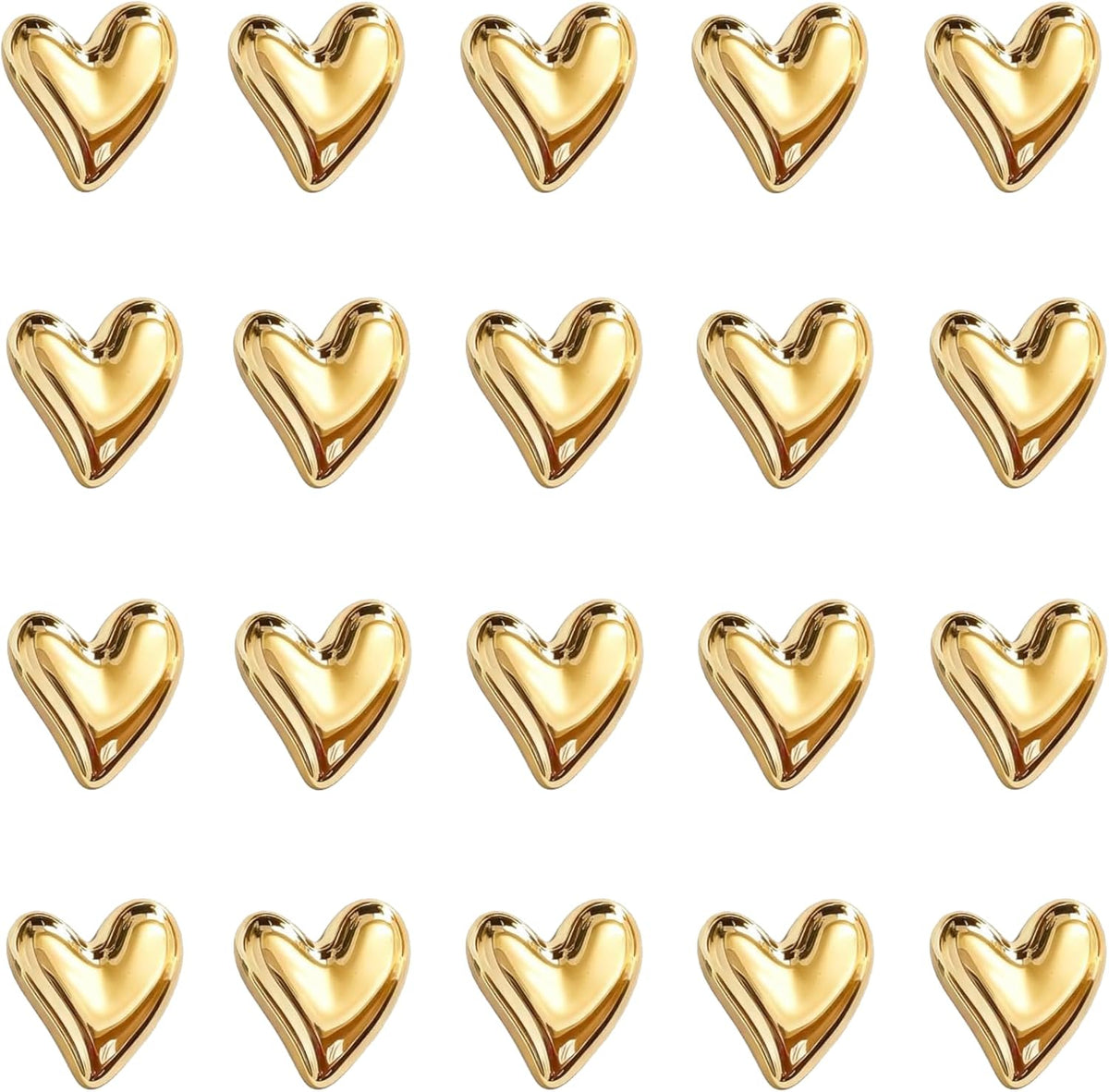 22Pcs Fridge Magnets,Cute Love Heart Decorative Magnets, Refrigerator Magnets for Whiteboard Cabinet Locker,Strong Holding Power,Gold