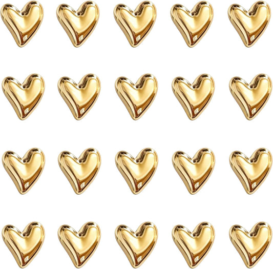 22Pcs Fridge Magnets,Cute Love Heart Decorative Magnets, Refrigerator Magnets for Whiteboard Cabinet Locker,Strong Holding Power,Gold