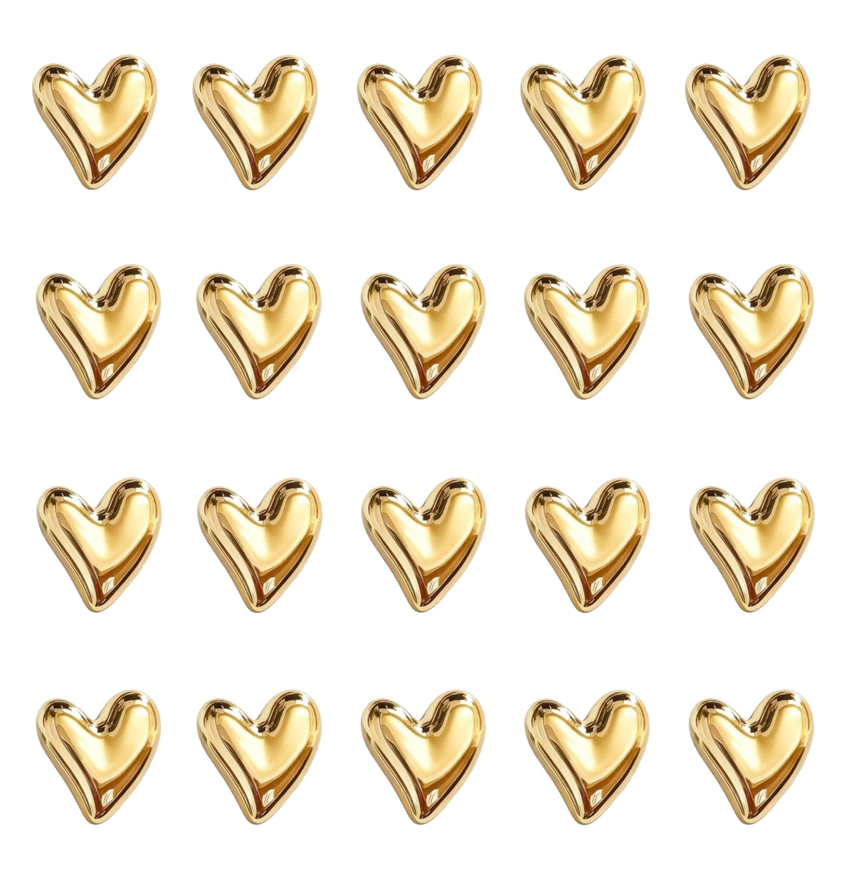 22Pcs Fridge Magnets,Cute Love Heart Decorative Magnets, Refrigerator Magnets for Whiteboard Cabinet Locker,Strong Holding Power,Gold