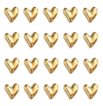 22Pcs Fridge Magnets,Cute Love Heart Decorative Magnets, Refrigerator Magnets for Whiteboard Cabinet Locker,Strong Holding Power,Gold
