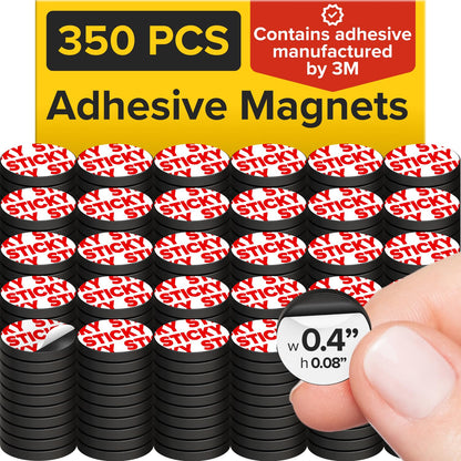 Sticky Flexible Adhesive Magnets for Crafts, 0.8"x0.08" (20x2mm), 120 pcs