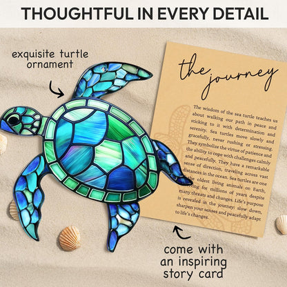 Turtle Ornament, Beach Christmas Ornaments for Tree, Beach Gifts for Women