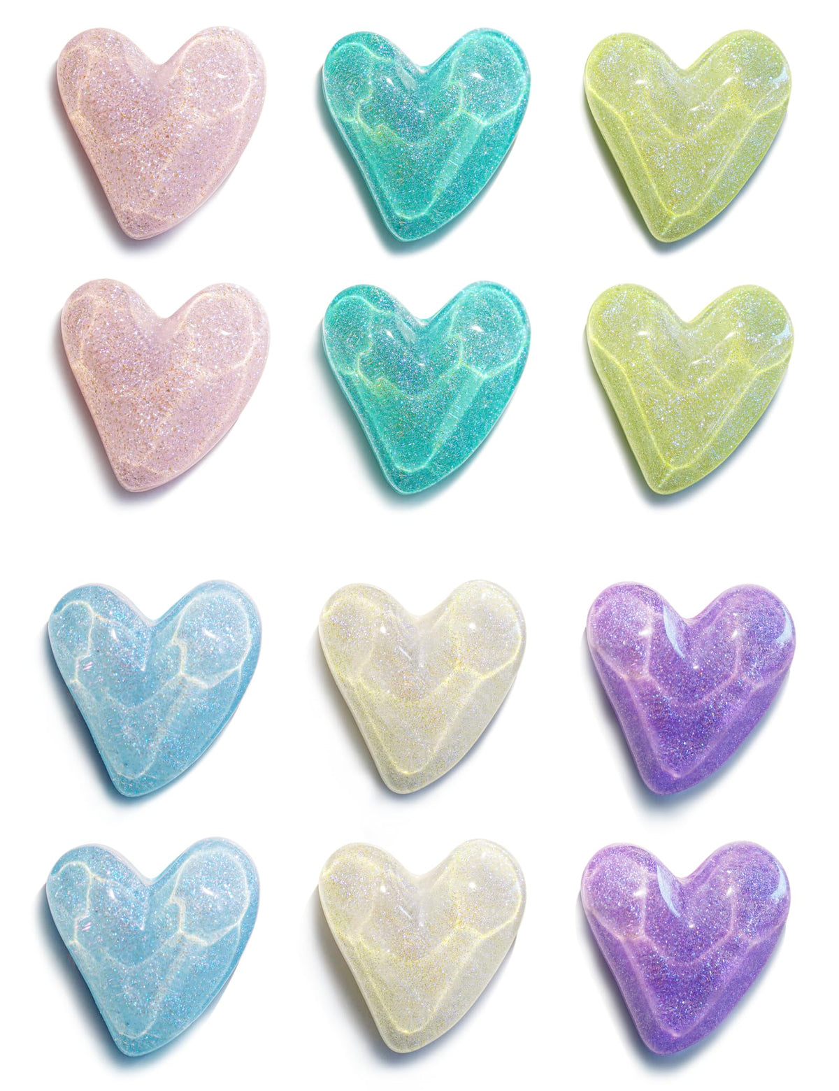 Mymazn 12Pcs Cute Fridge Magnets, Refrigerator Magnets, Heart